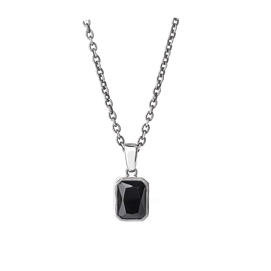 OXN001 : Black Square Necklace