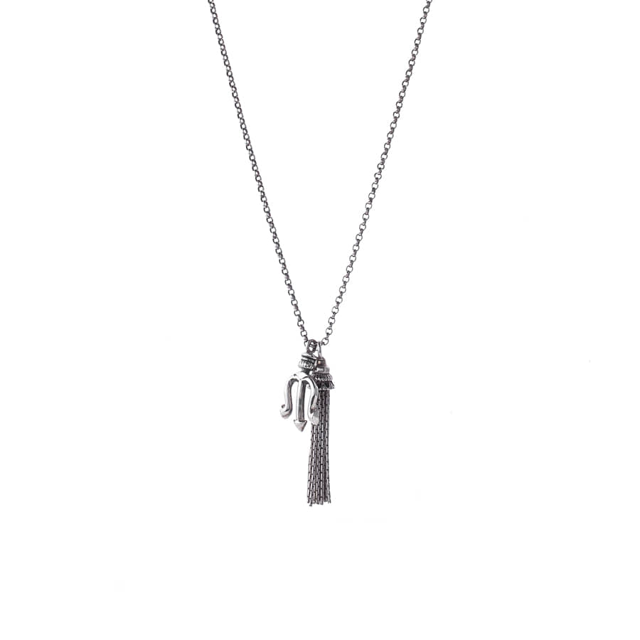 TN001+T : Trident Necklace with Tassel