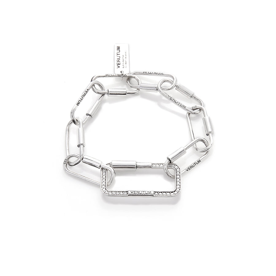 LKB005D : Link Lock Diamond Bracelet
