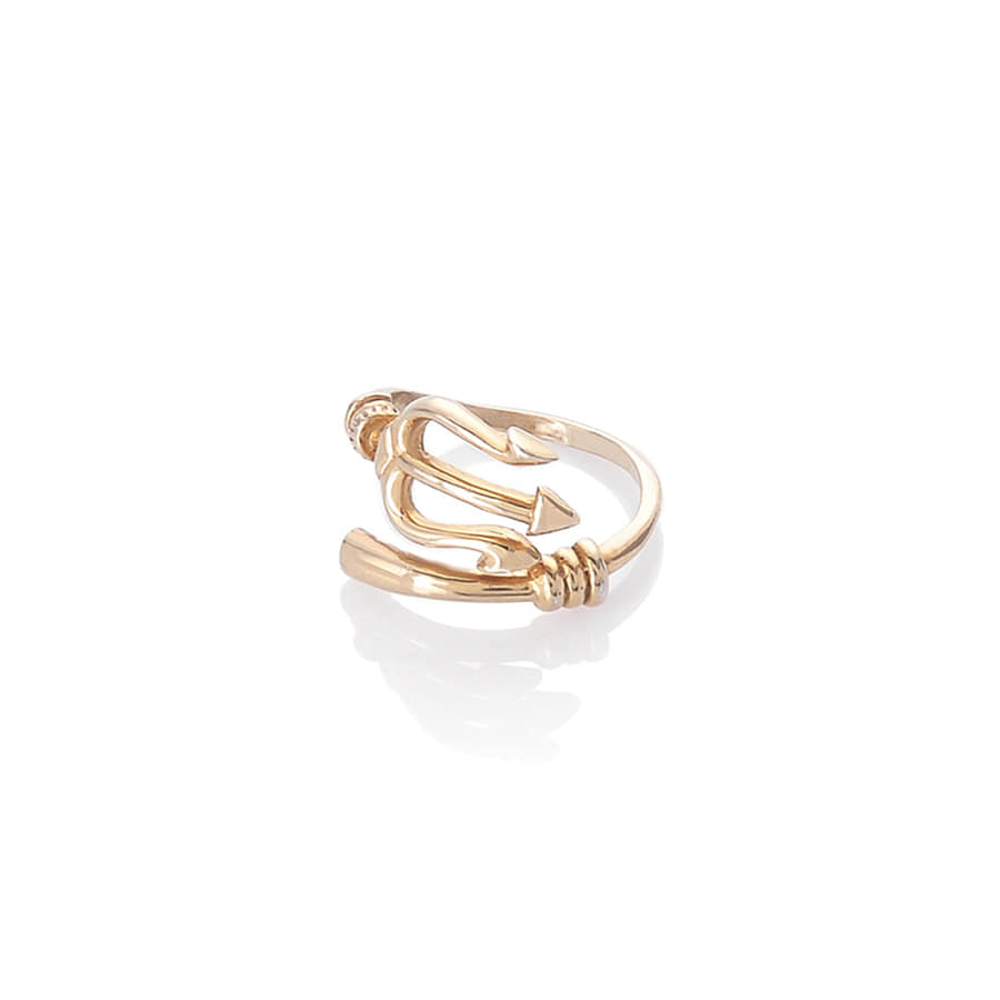 TR002 14KGOLD : Trident Ring