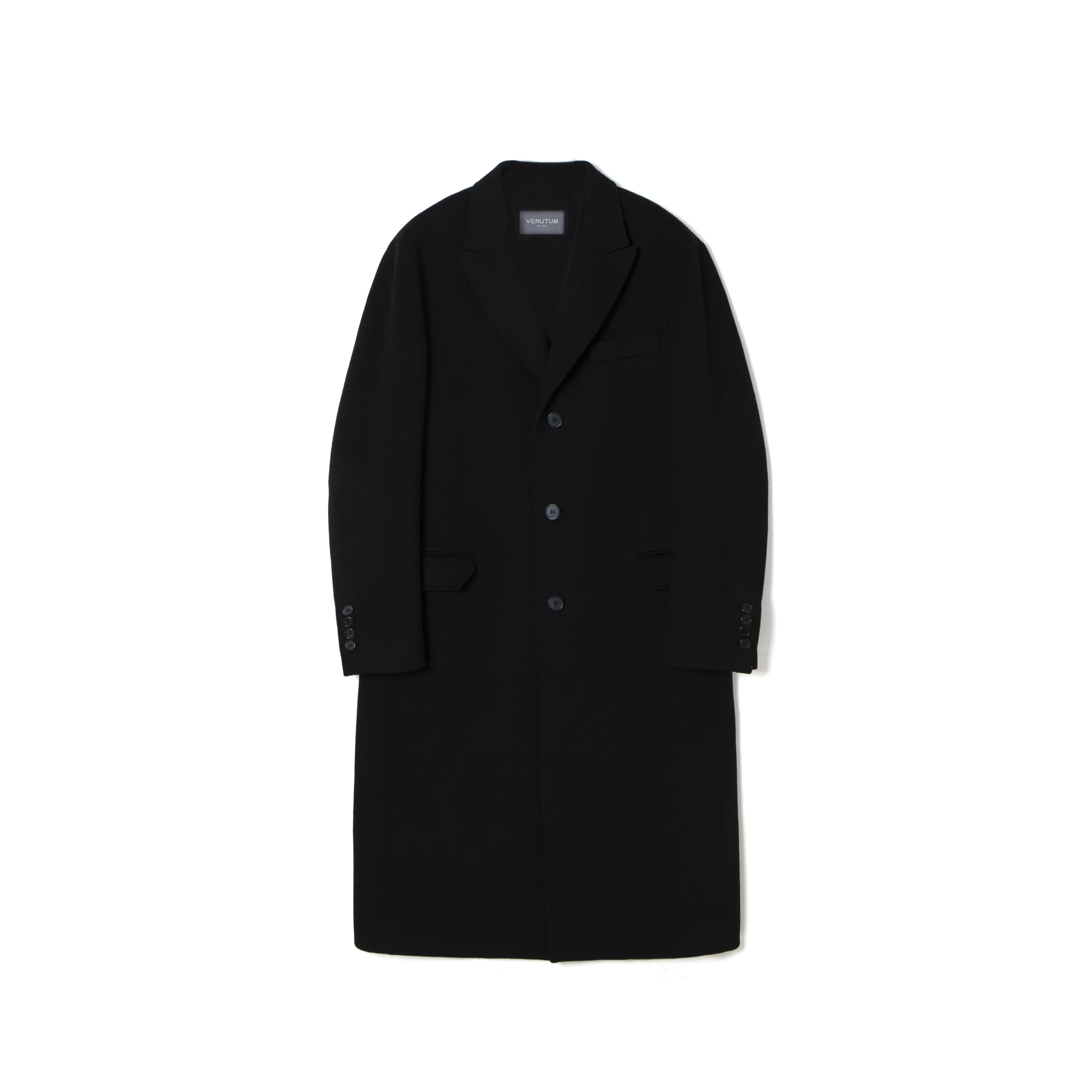 RTW-CT072 : Single Breasted Cashmere Blend CoatㅣBlack
