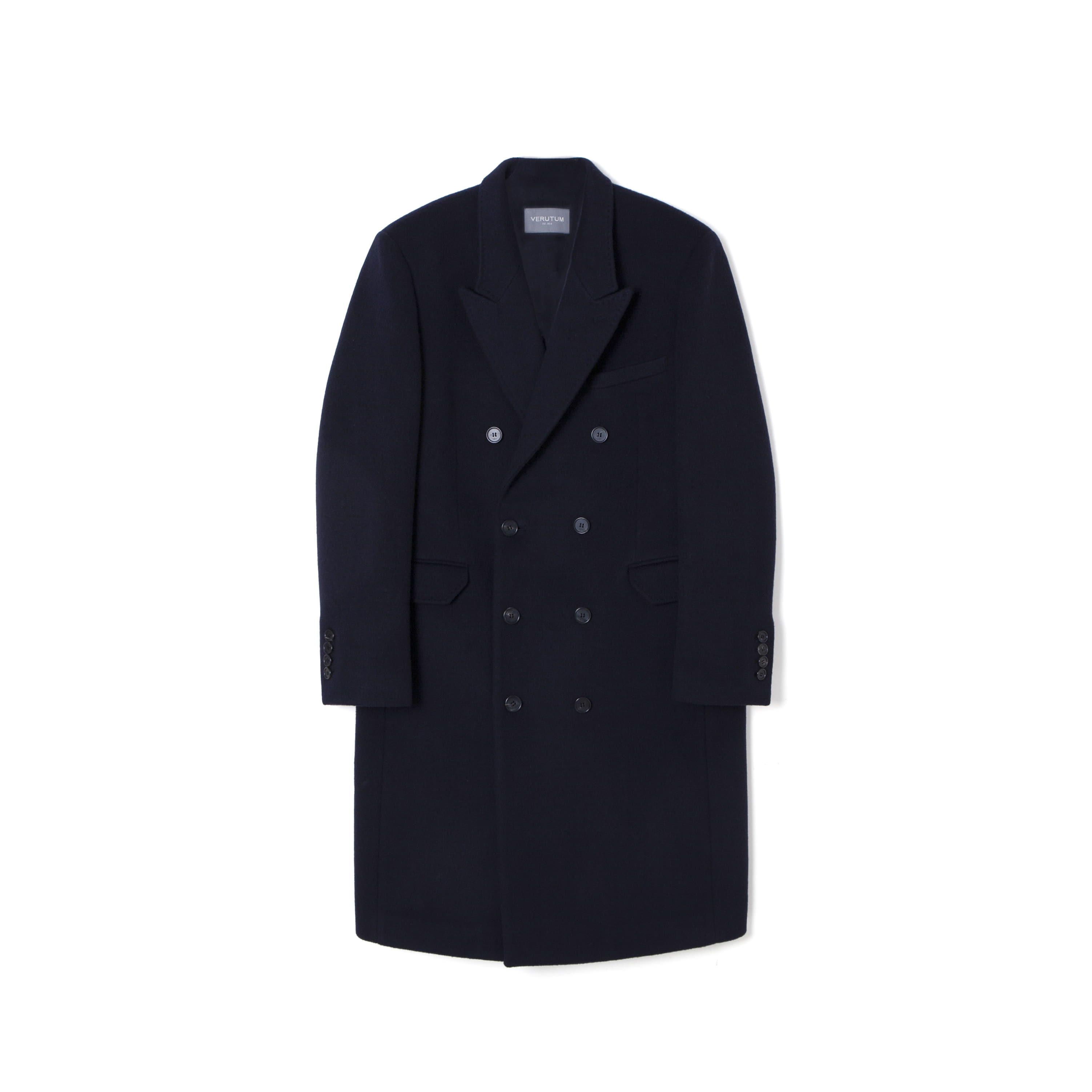 RTW-CT073 : Double Breasted Cashmere Blend CoatㅣNavy