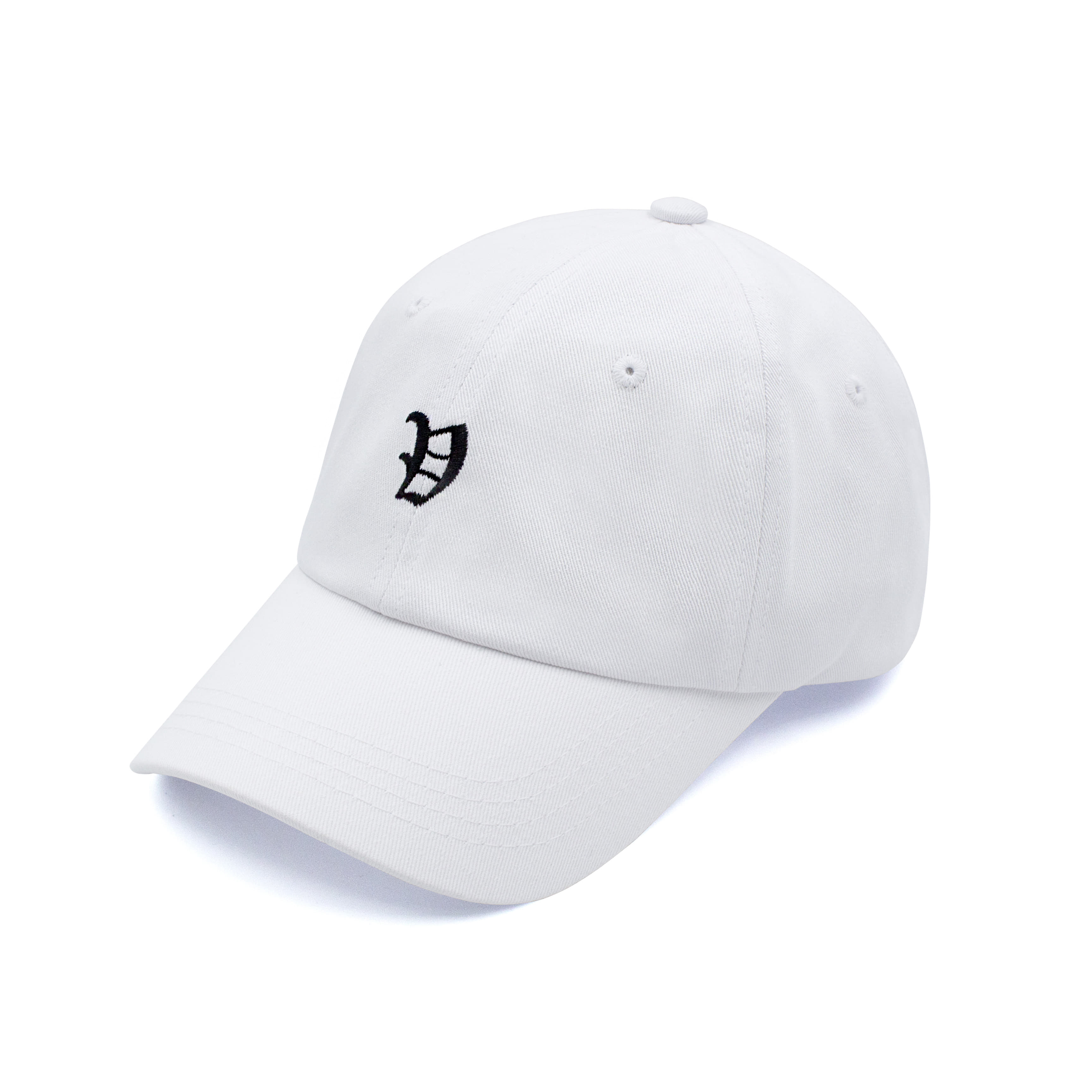 HW-BC087 : Old English Small &quot;V&quot; CapㅣWhite