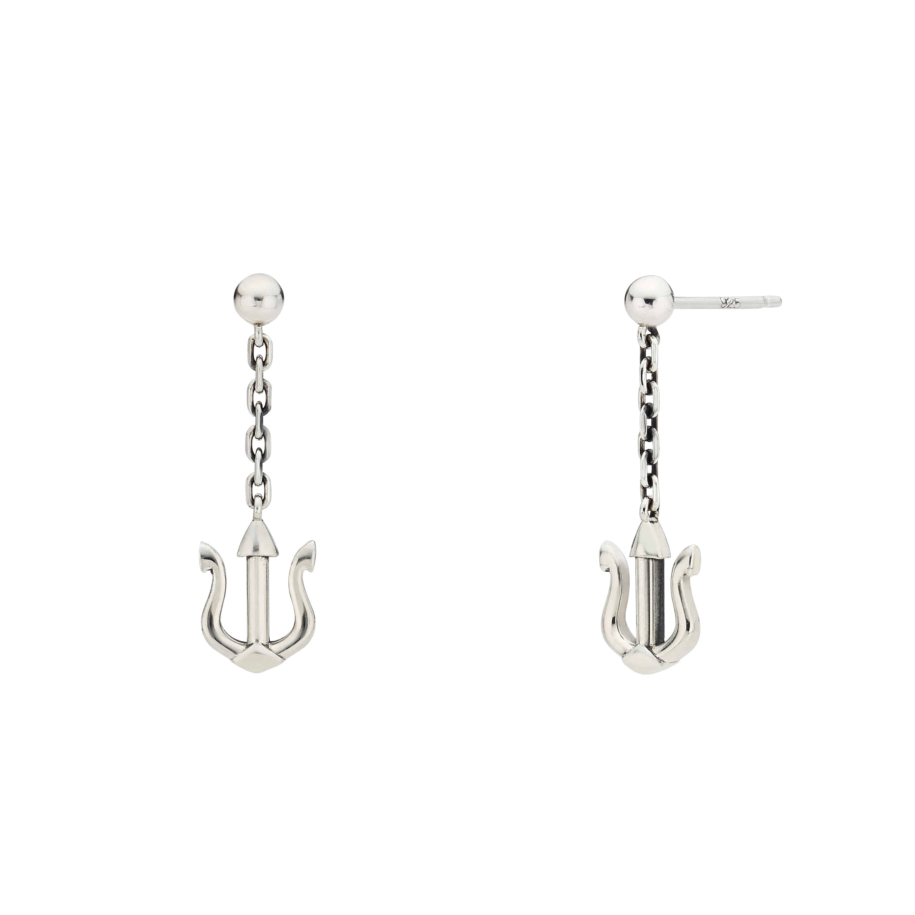TE007 : Trident Chain Earring