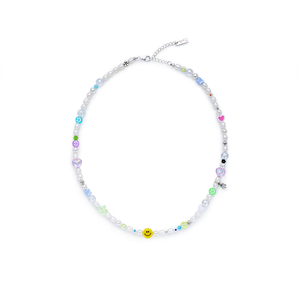 TN015 : Trident Pastel Beads Necklace