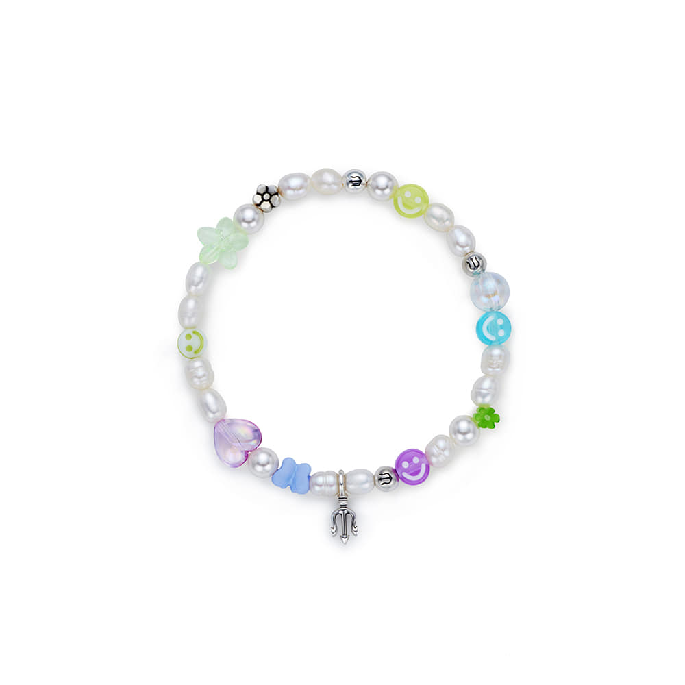 C029 : Trident Pastel Beads Bracelet